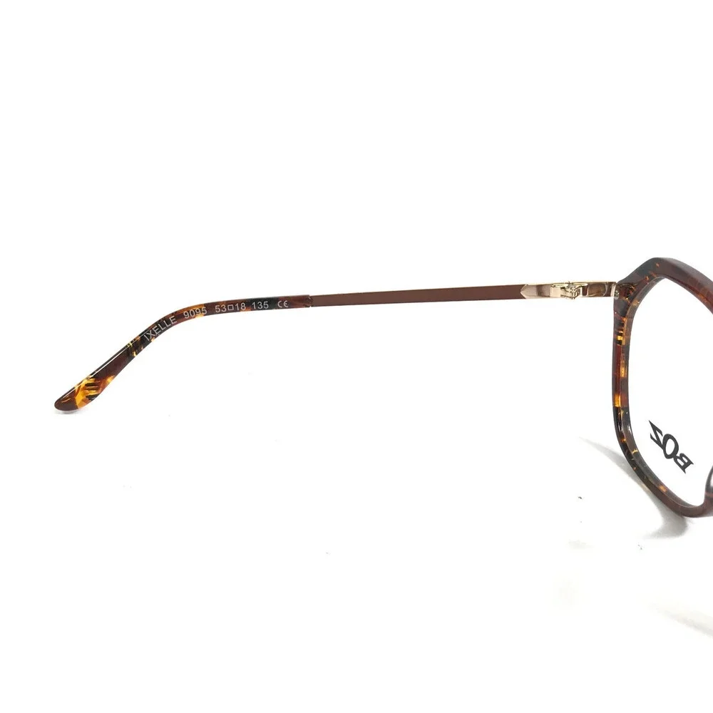 BOZ Eyeglasses Frames IXELLE 9095 Demi Shiny Gold Brown Tortoise 53-18-135